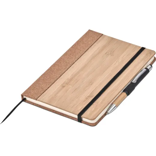 Okiyo Eri Bamboo & Cork Notebook & Pen Set Unbranded
